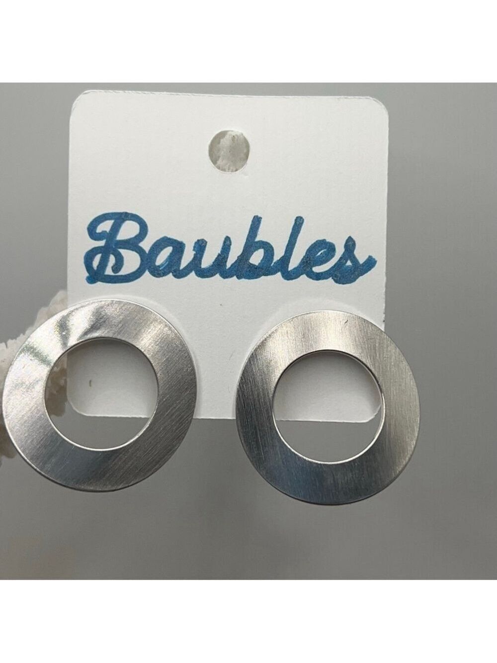 Baubles Silver Circle Earrings
